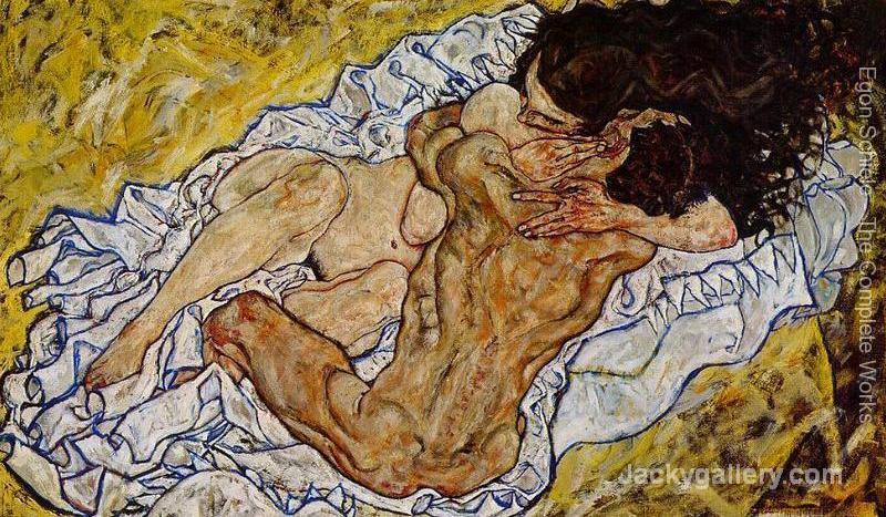 Embrace Aka Lovers II by Egon Schiele paintings reproduction